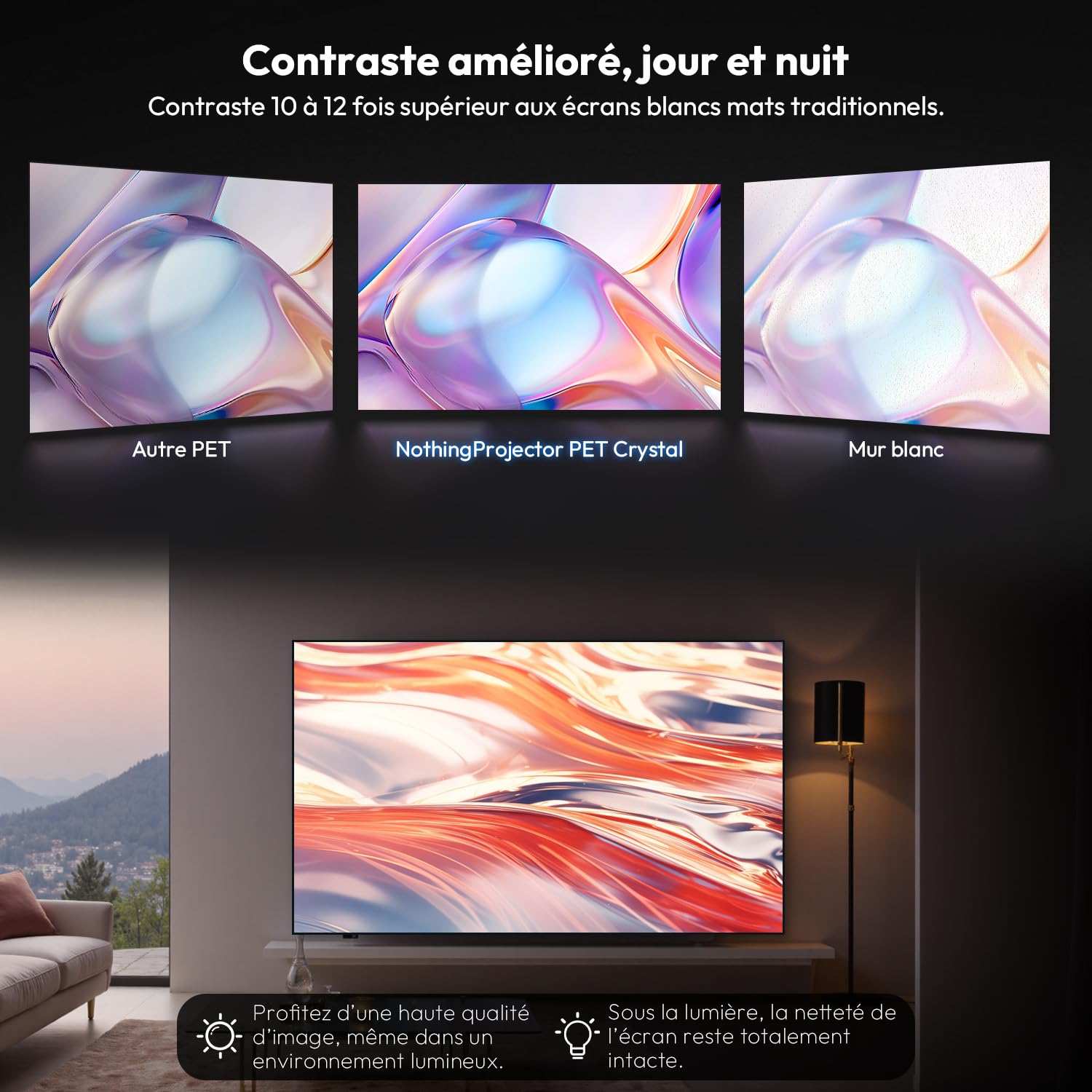 Écran Projecteur ALR CLR Cadre Fixe UST 100 Pouces