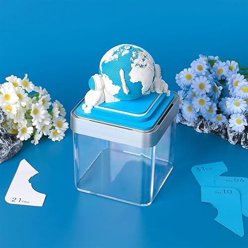 Miniatura 3 de Calendario 3D 2026, Calendario de Escritorio 2026, Bloc de Notas de Arte en Papel 3D Desmontable con Luces LED, Calendarios de Memo 3D Creativo,