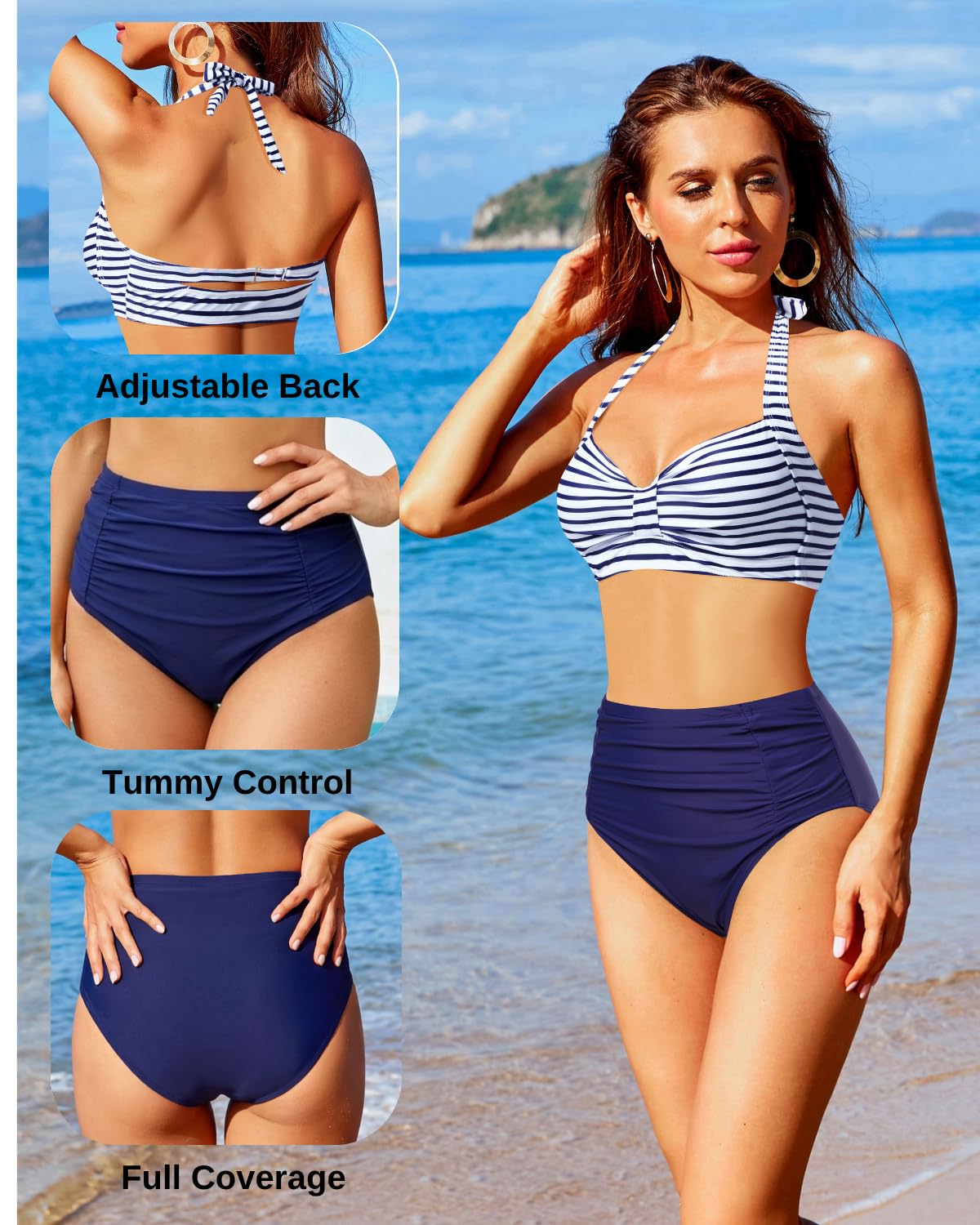 Holipick Bikini-Set Damen Full Coverage