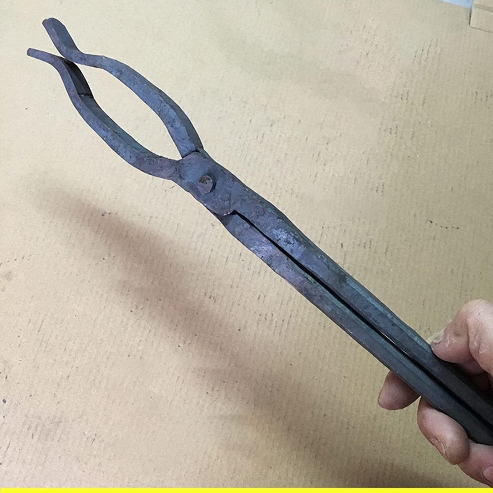 Tenazas de herrero,Tenaza de forja Ponga De Herrero Compensado De Blacksmith For Cuchillo De Yunque Que Fabrica Una Longitud De Herrero De 500 Mm, La Pinza De Herrero Se Puede Calentar Ingeniero De He