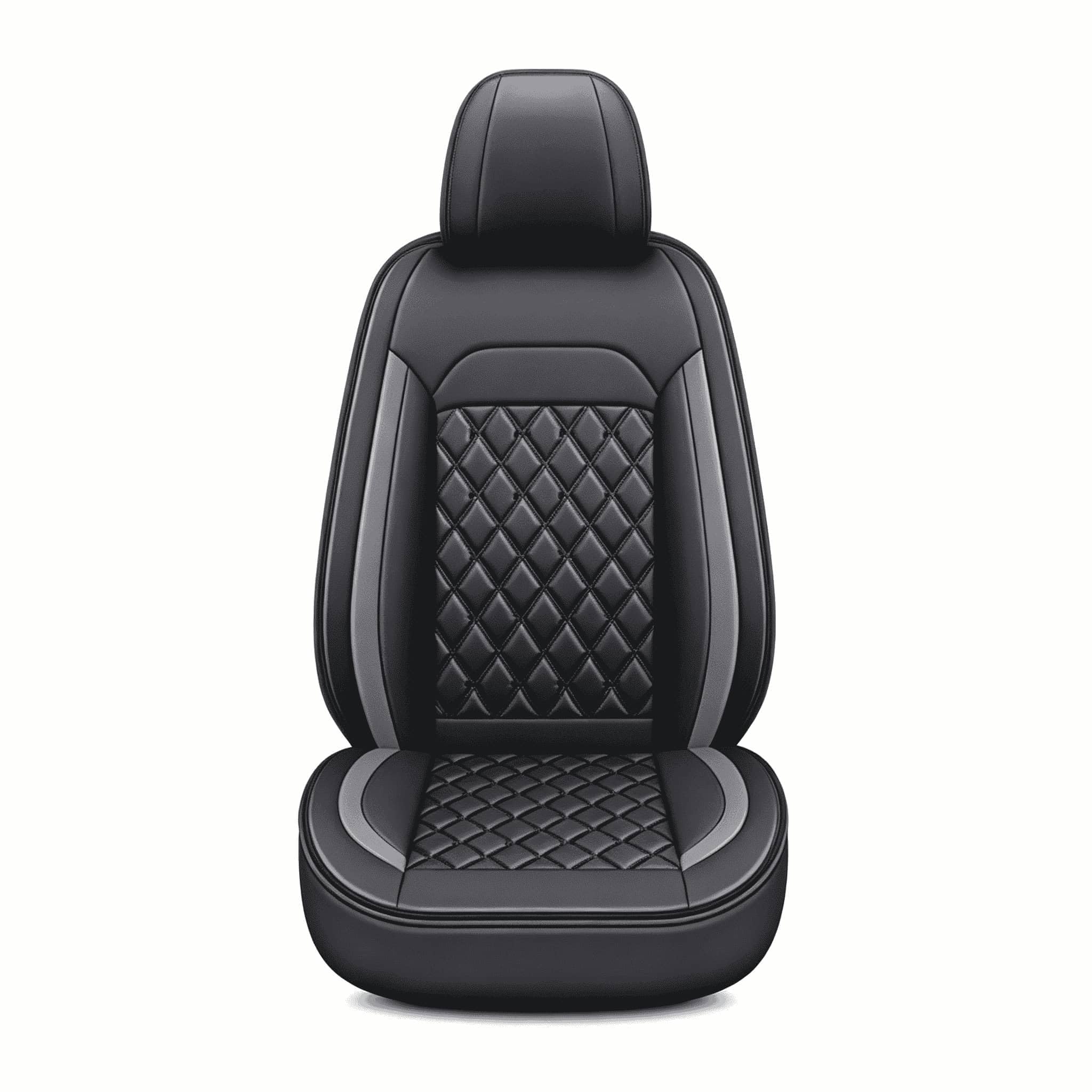 Funda Asientos Coche para Land Rover Range Rover Velar 2017-2026, Cuero 5 Plazas Transpirable Antideslizante Protección Completa Todas Las Estaciones,Black and Grey Strips