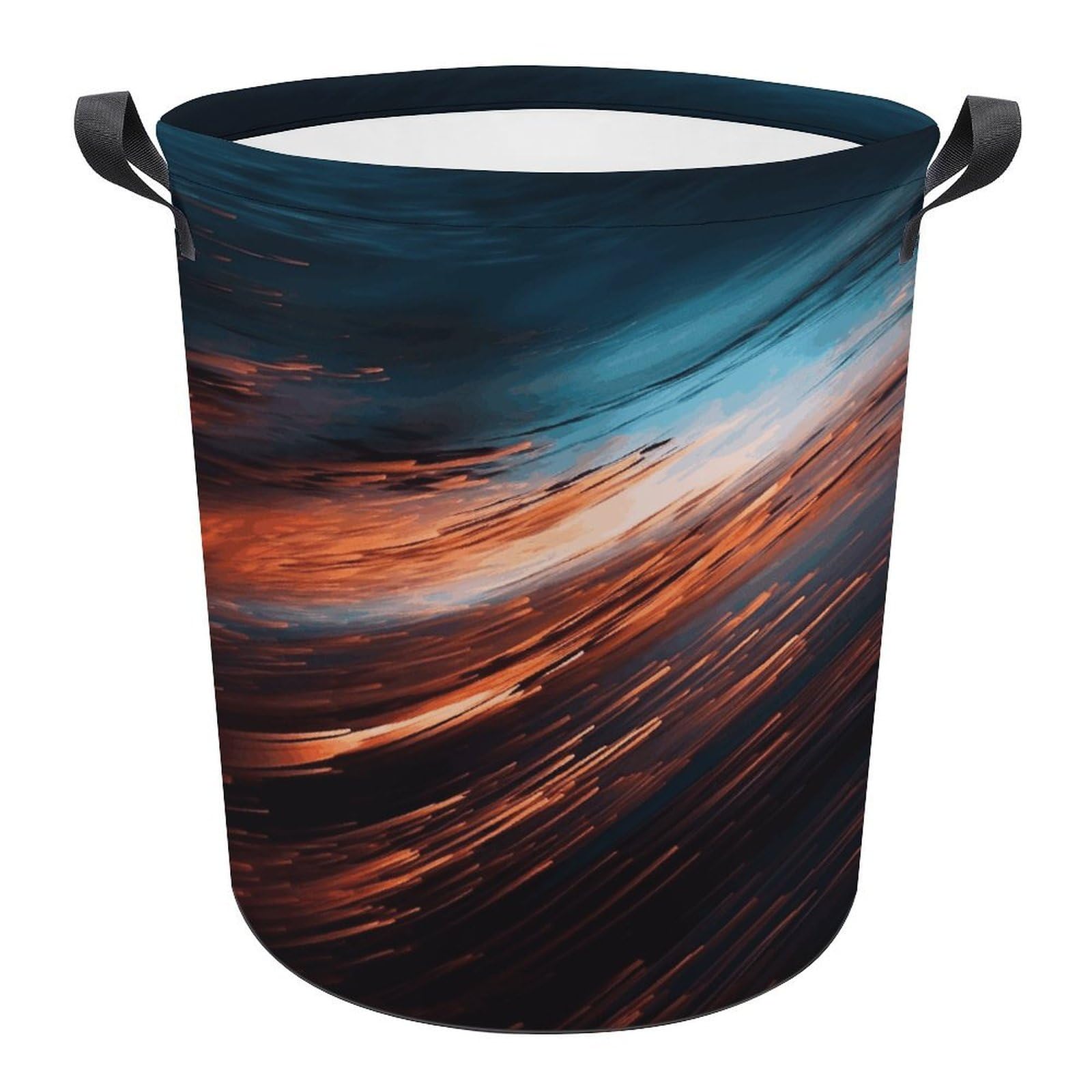 Panier à linge pliable imperméable grand format avec motif abstrait moderne