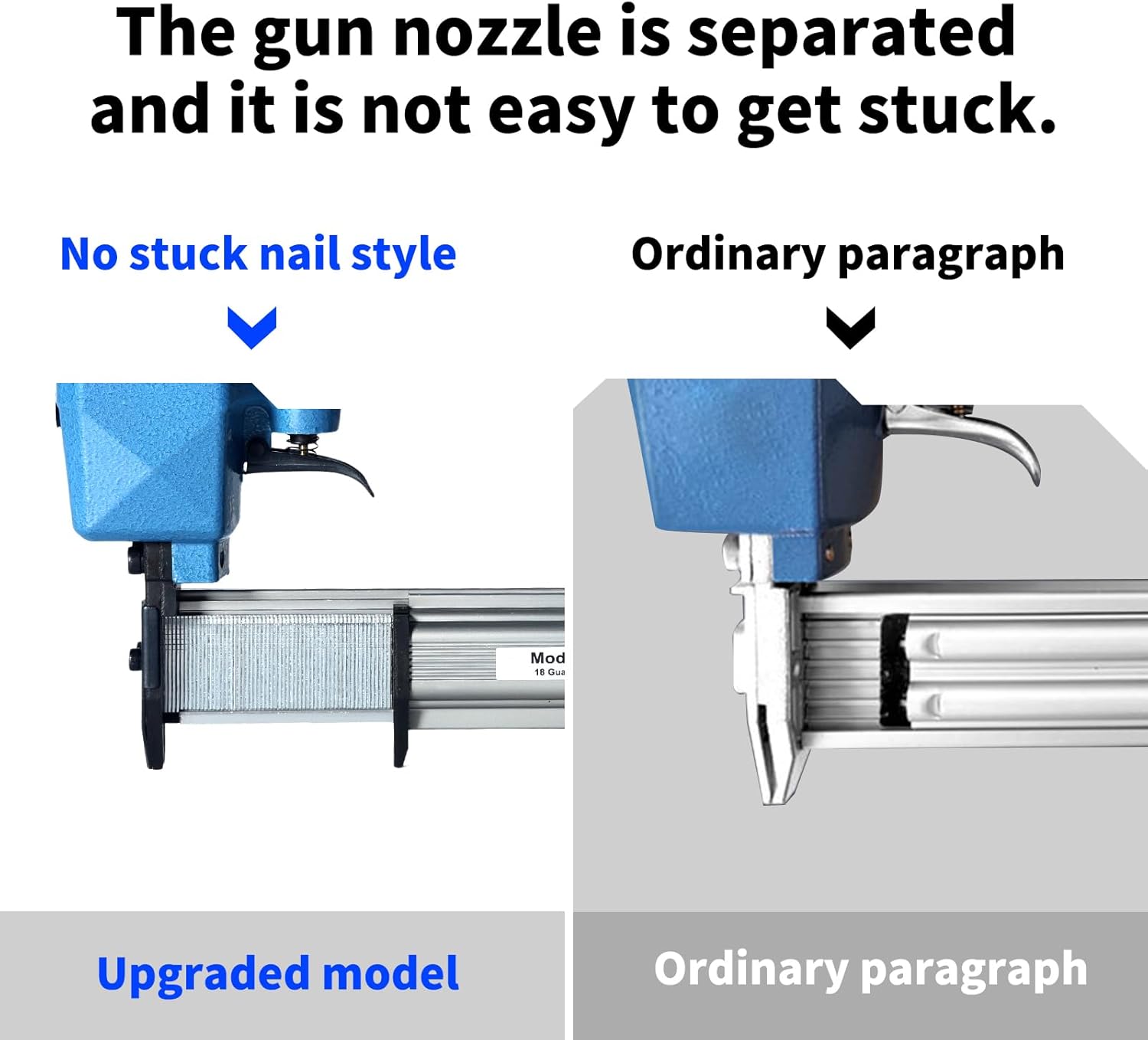 Jadeshay F30 Pneumatic Nail Gun, Air Nailer Stapler for Woodworking with 1000 Nails for F10/F15/F20/F25/F30