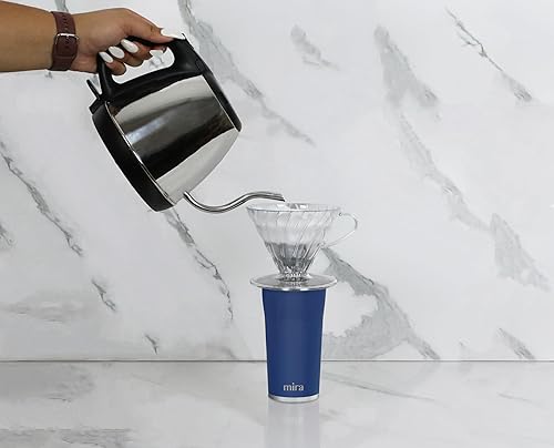 Miniatura 6 de MIRA Taza de viaje para café de 12 onzas, vaso aislado de acero inoxidable con tapa a prueba de fugas, taza para bebidas calientes y frías, color