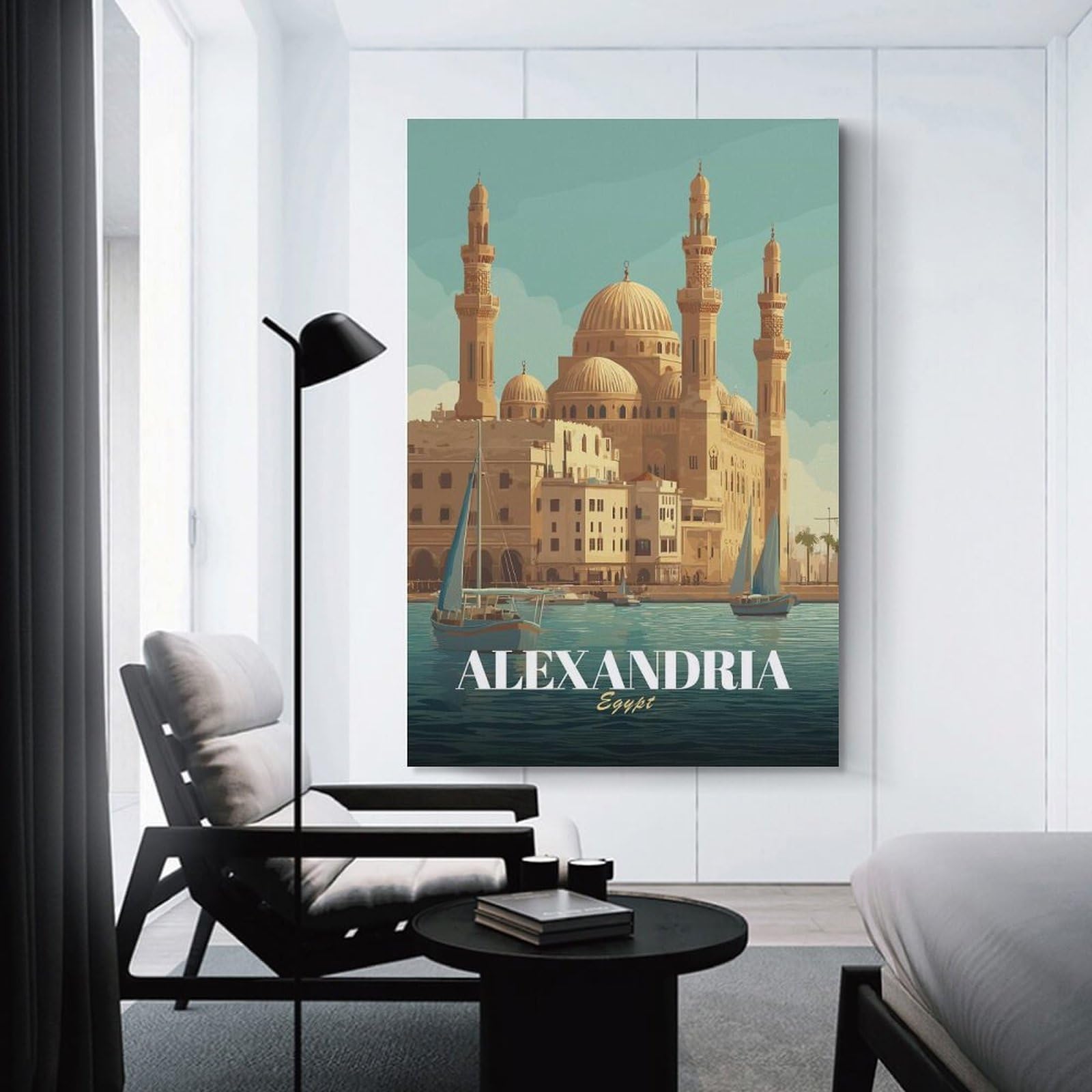 Junmoney Alexandria, Egypt Travel (3) Canvas Art Print, 20x30inch(50x75cm), for Bedrooms, Workspaces And Everyday Interiors, A Flexible Wall Accent for Shared Spaces
