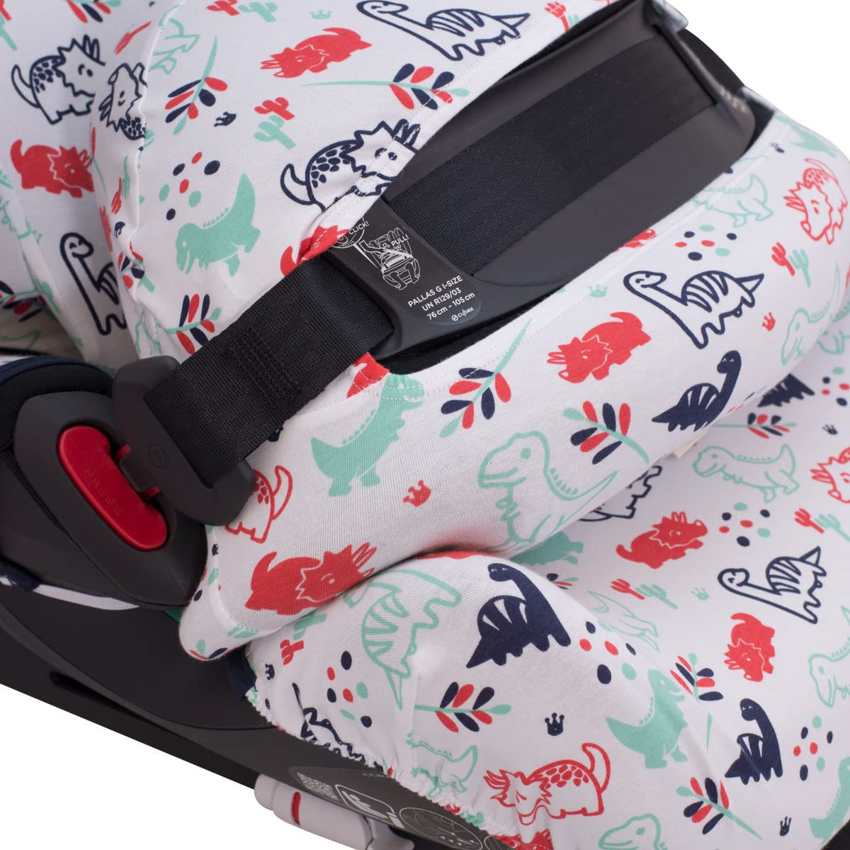 JYOKO KIDS Bezug Kompatibel mit Cybex Pallas G I-SIZE DINO PARTY