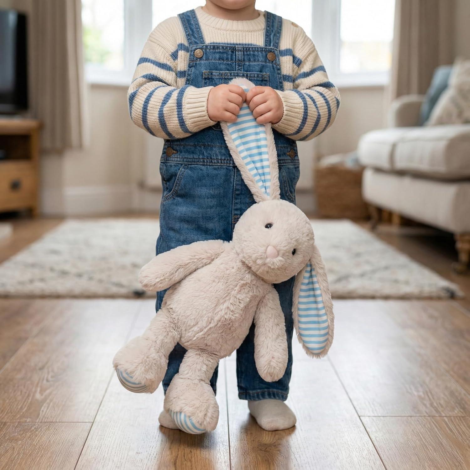 WEIGEDU Beige Cream Bunny Rabbit Stuffed Animals Plush Toys for Kids Girls Boys Baby Birthday Bedtime Gift,17.7 inches
