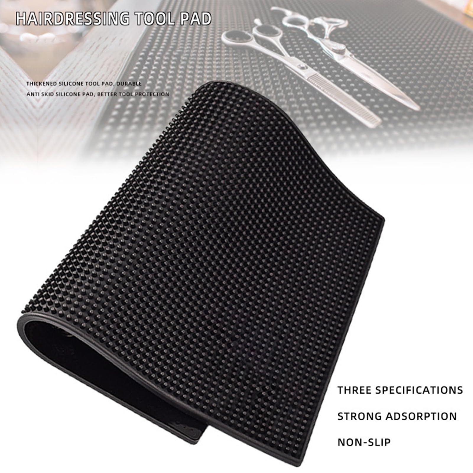 Tapis de salon pour coiffure en silicone - Organisateur d'outils de coiffure