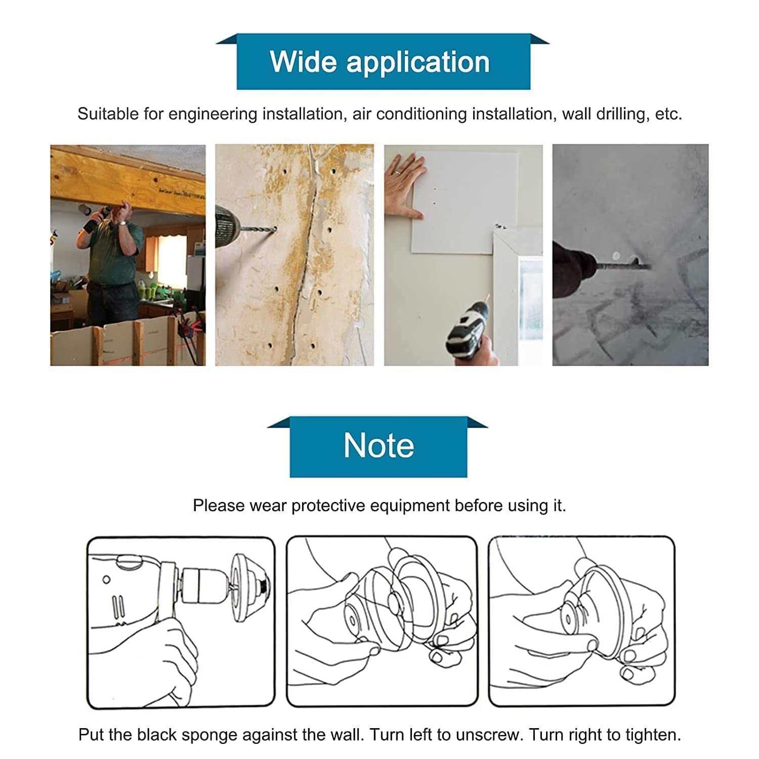 Minitul Drill Dust Collector | Dust Catcher Cover for Electric Drill | Accessory Dustproof Device Electric Hammer for Home Reusable Drilling Wood Wall working | (po1) 4