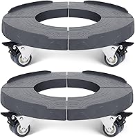 Vista 10 de W B D WEIBIDA Papelera con ruedas ajustables de 15 a 19 pulgadas, rodillo redondo con 4 ruedas, carrito de tambor, resistente, 440 libras, carrito