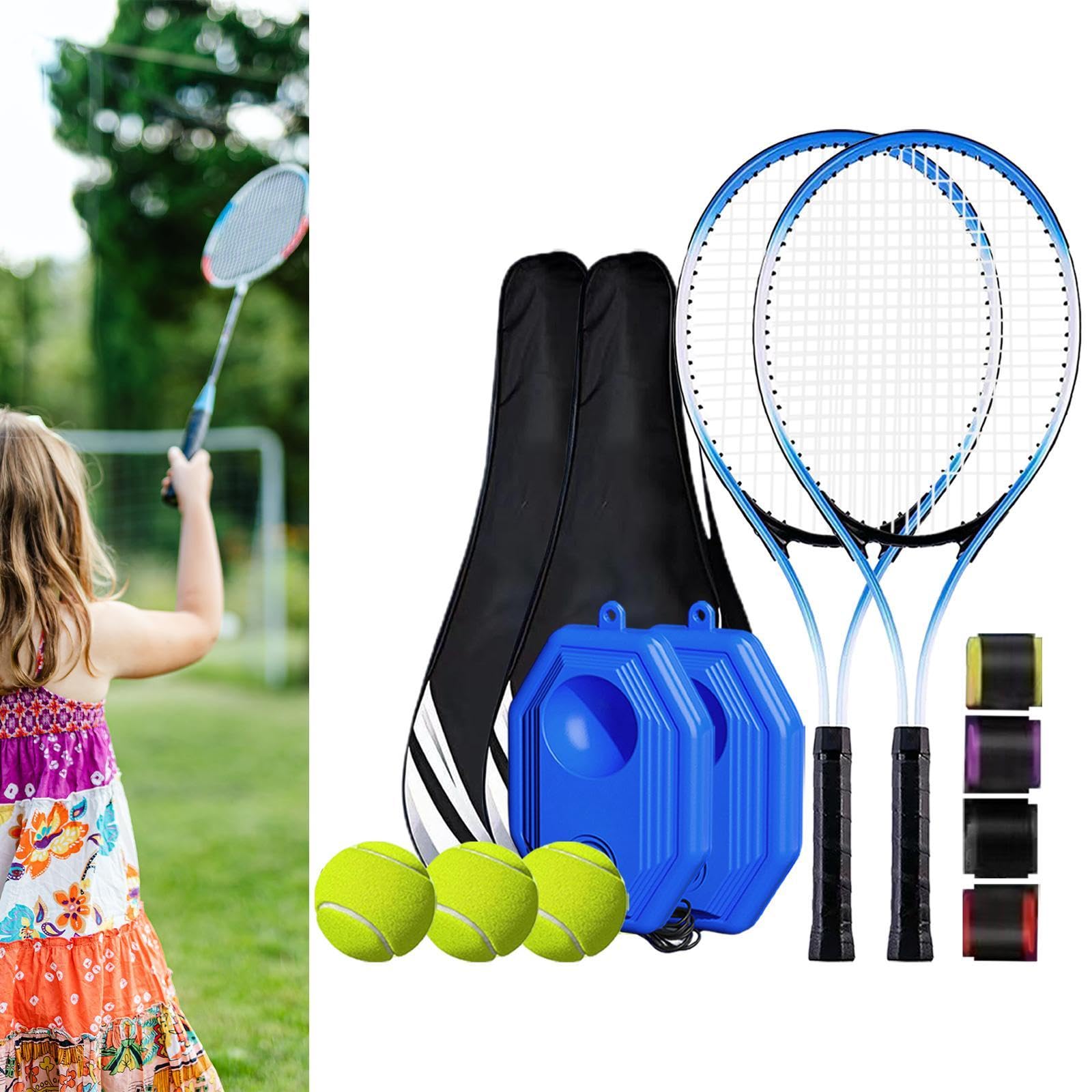 Attrezzatura per Allenamento autonomo con Rimbalzo da Tennis, Set di rimbalzi da Tennis per Allenamento Individuale, per Parco, Giardino, Interno ed