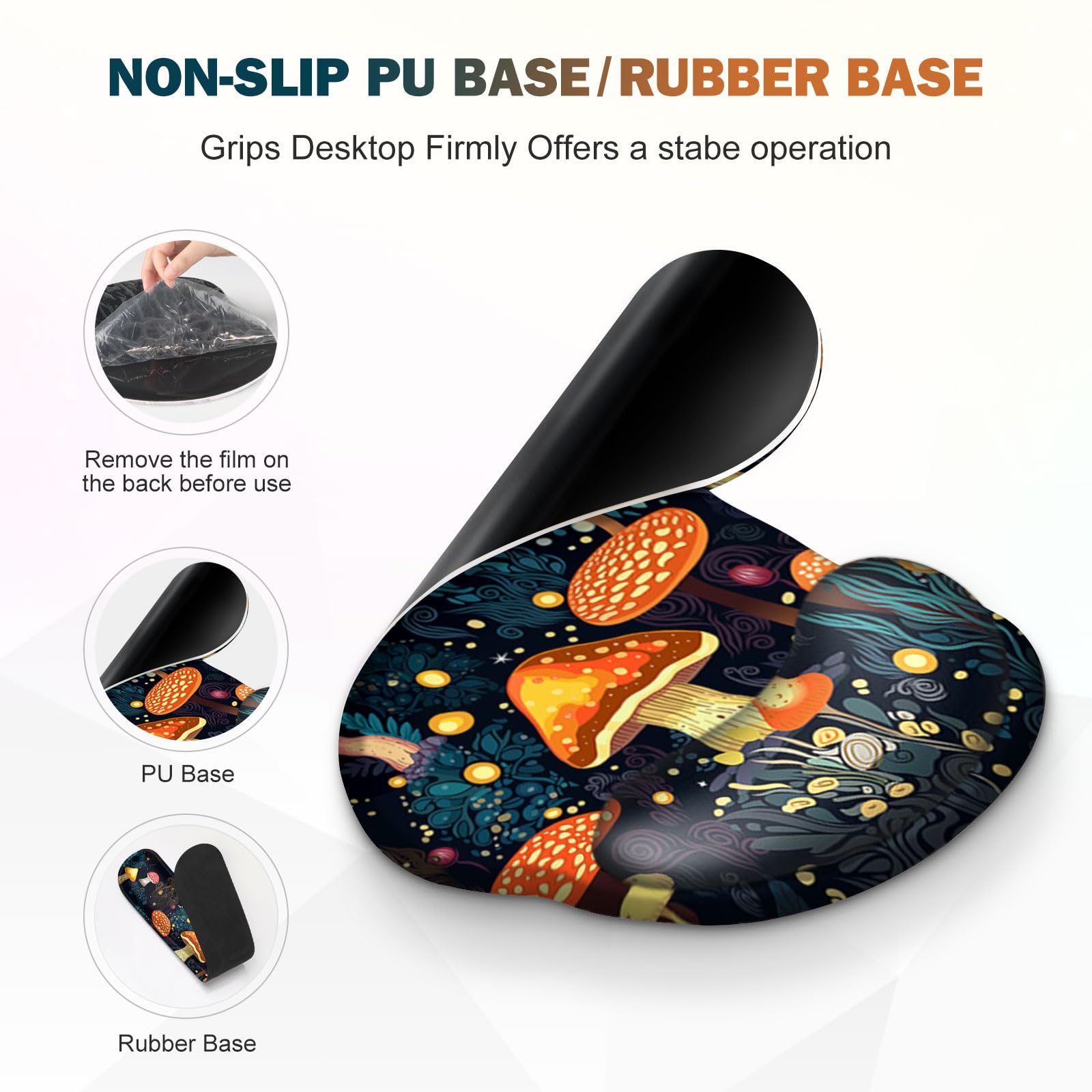 Alfombrilla de mouse para juegos, alfombrilla de escritorio grande, bonito protector de escritorio, alfombrilla de mouse XXL 4 en 1 + reposamuñecas para teclado + reposamuñecas para mouse + juego de