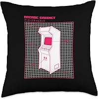 Vista 4 de Retro Video Arcade Cabinet 80s Gamers Gaming Meme Throw Pillow