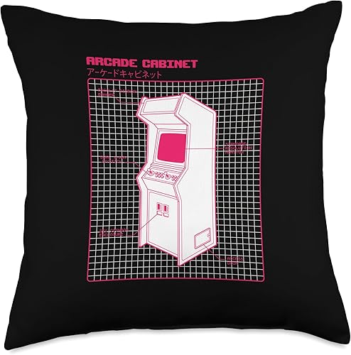 Miniatura 4 de Retro Video Arcade Cabinet 80s Gamers Gaming Meme Throw Pillow