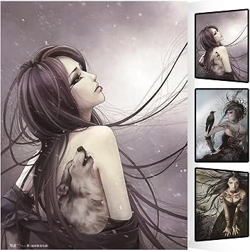 Tattoo Girl 3D Poster Wall Art Decor Print Unframed | 12x16 inches | Lenticular Posters & Pictures | Photo Memorabilia Gifts for Guys & Girls Bedroom