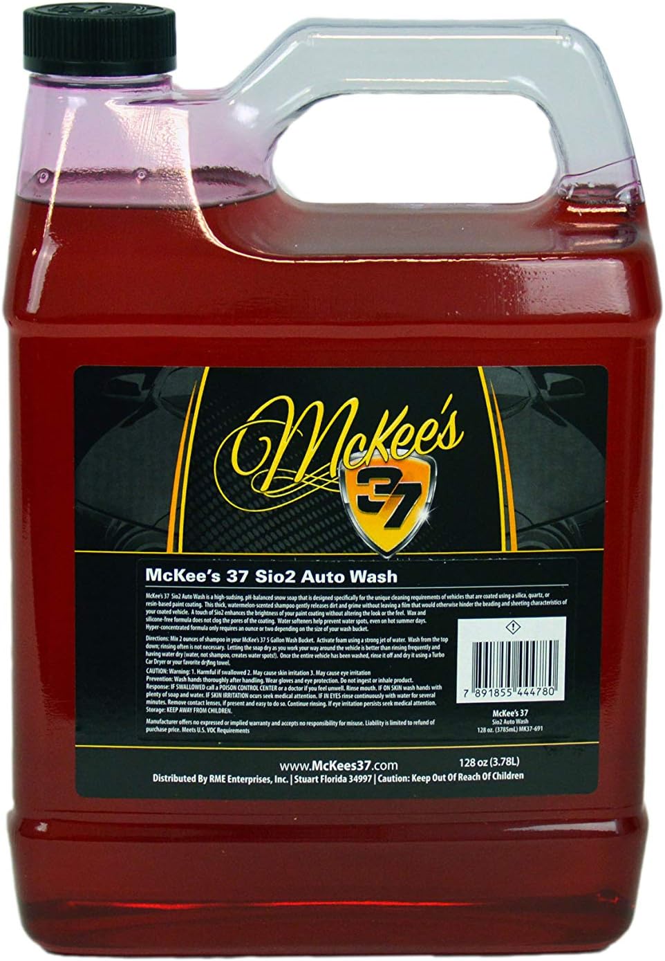 McKee's 37 MK37-691 Sio2 Auto Wash, 128 oz.