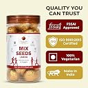 Poshak Mix Seeds Jaggery Laddu Watermelon, Pumpkin, Muskmelon & Poppy Seeds with Dry Fruits No Refined Sugar Nutritious Energy & Daily Wellness Sweet (200 Gm) gallery image
