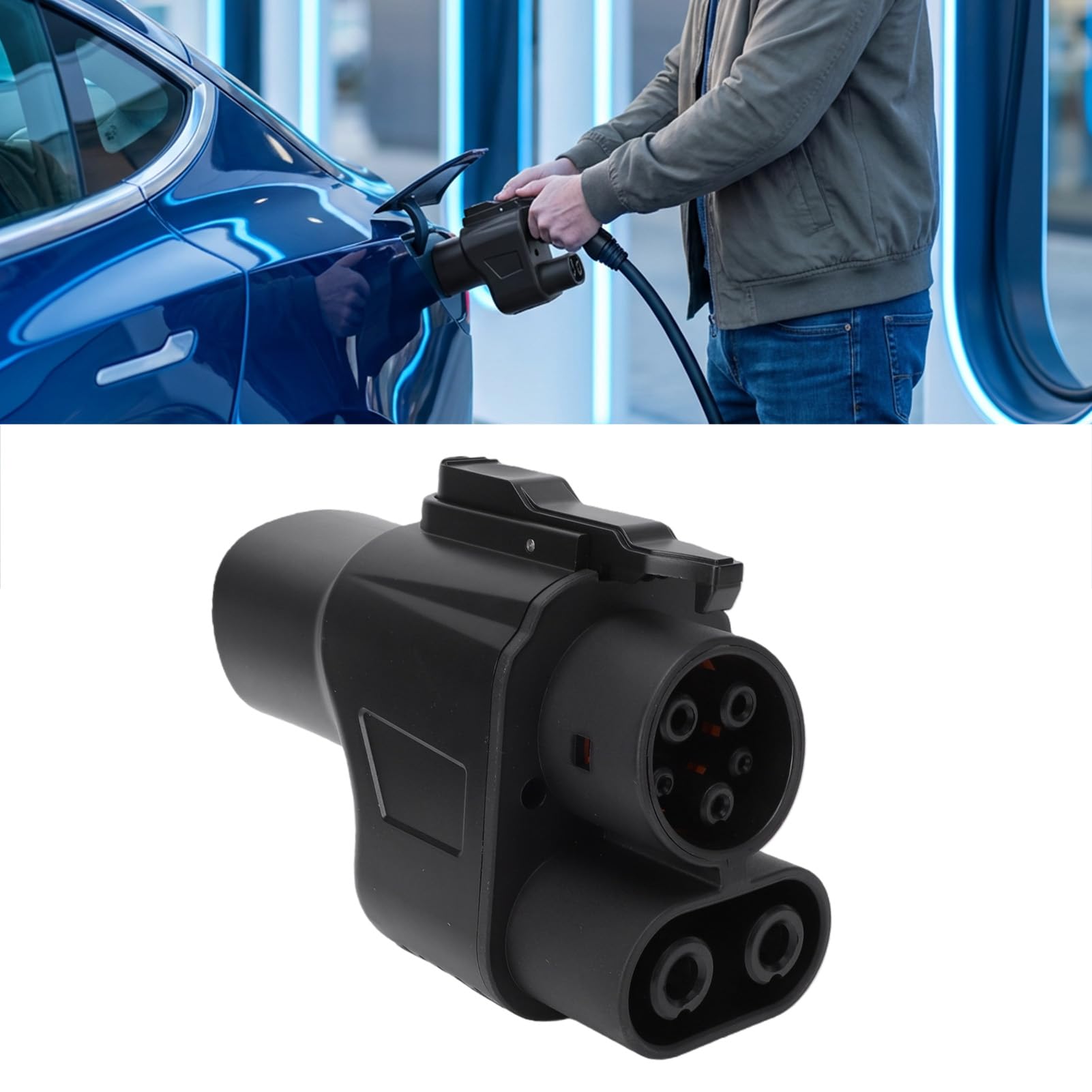 Supercharger-Adapter für Elektrofahrzeuge, 500-A-Schnellladegerät, Ersatz für Elektrofahrzeuge, Praktische Ladelösung, Schutzart IP65, CCS1 auf CHAdeMO EV-Ladegerät
