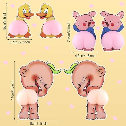 Miniatura 2 de 14 calcomanías decorativas de dibujos animados en 3D para automóvil, lindo silencio para automóvil o electrodoméstico, de silicona, anticolisión,