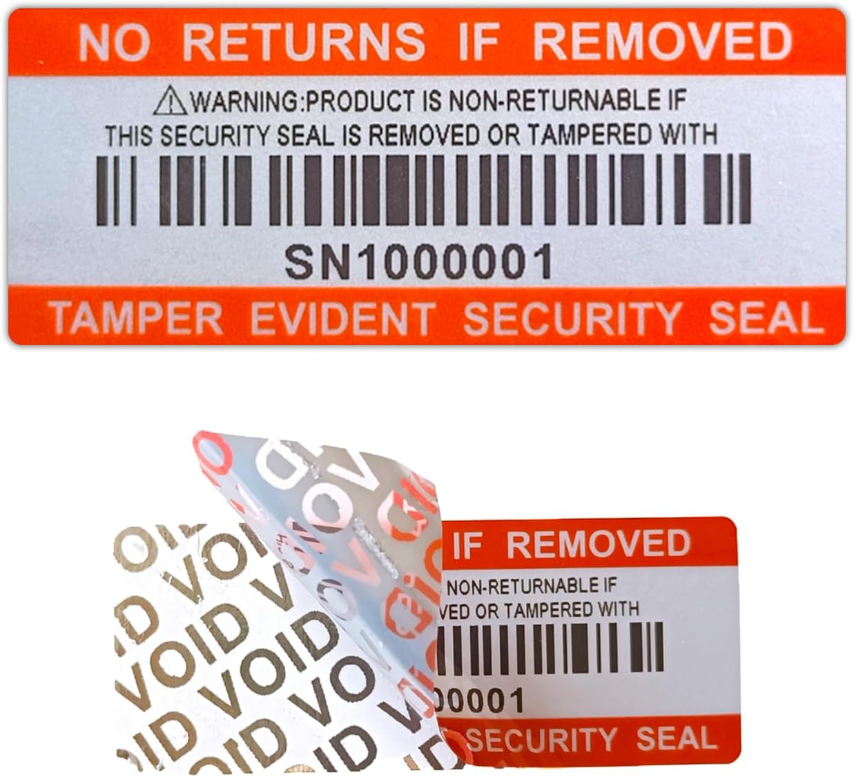 110pcs Tamper Proof Barcode Stickers,Security Label