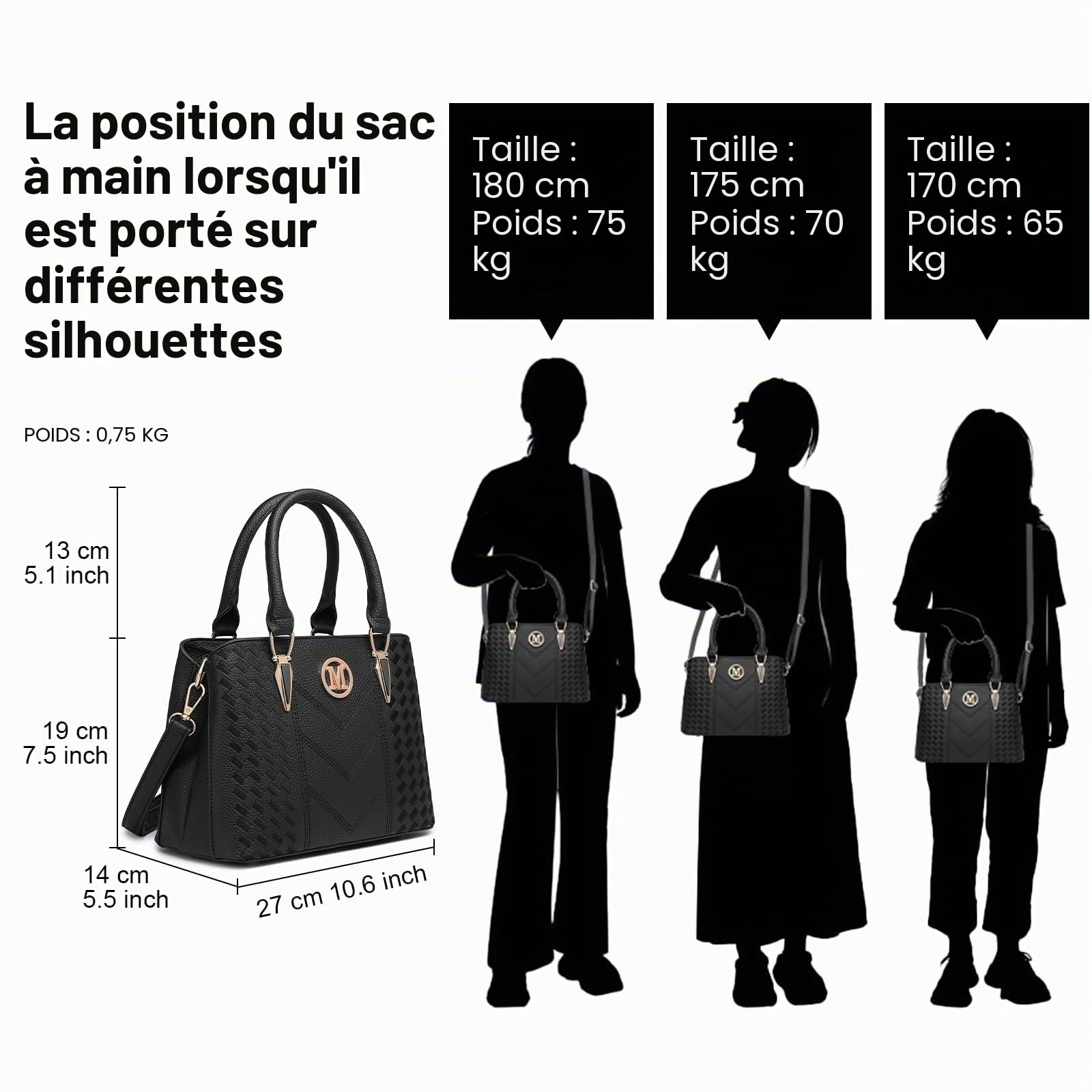 Miss Lulu Handbag Sac à main Femme (lot de 1)