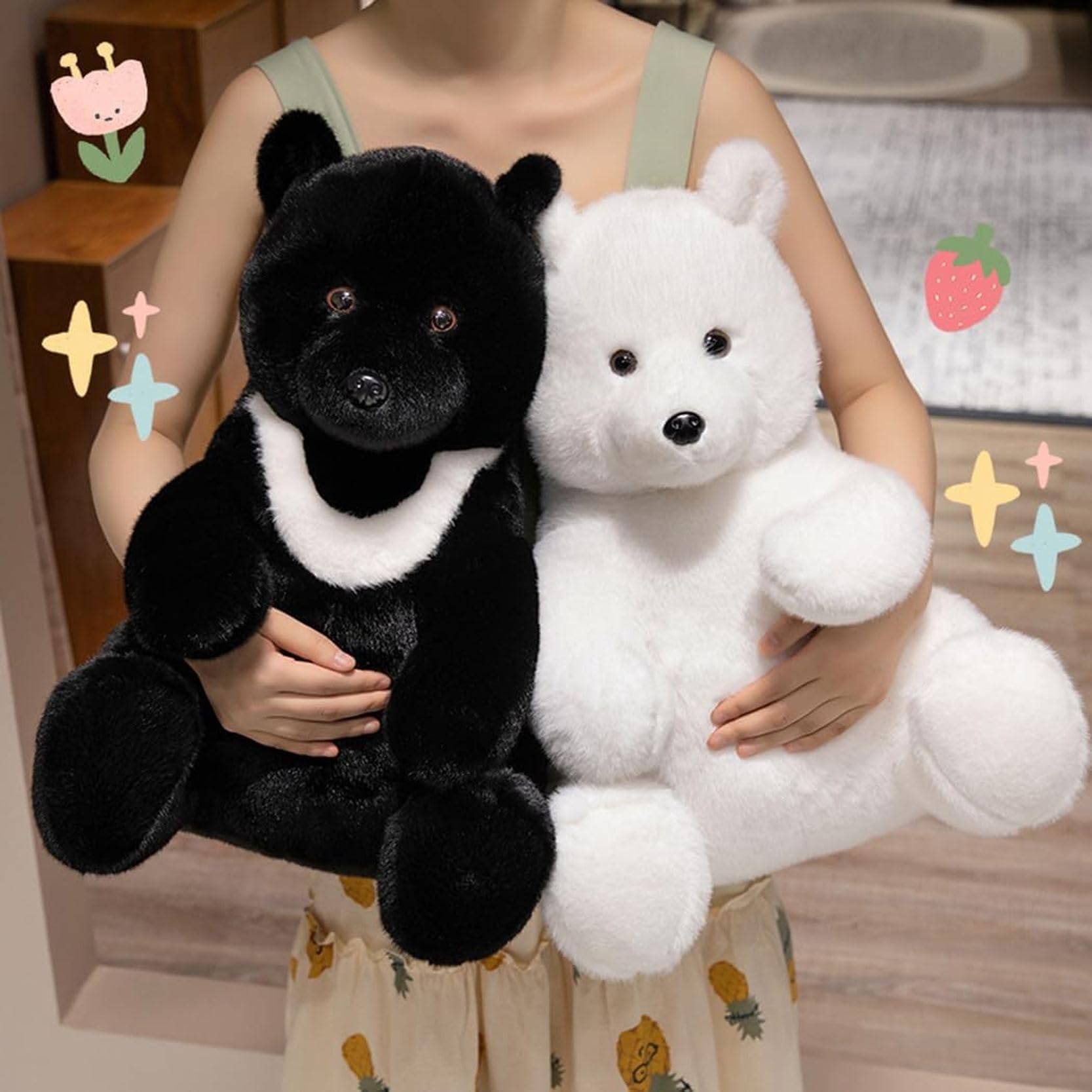 Amazon.co.jp: 大きいぬいぐるみツキノワグマ リアル熊ヒグマ