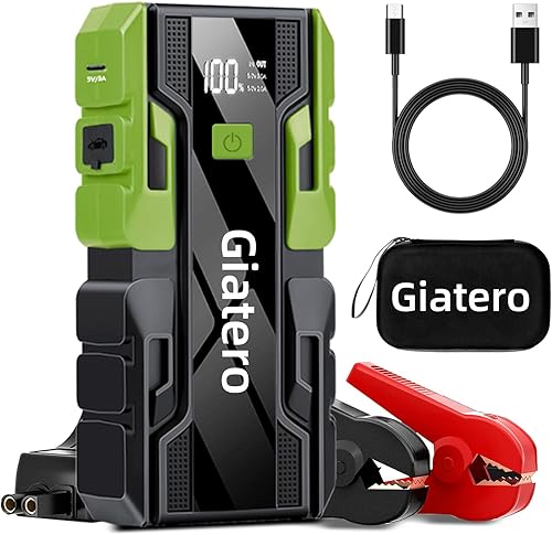 COCY001 3000A - Arrancador de batería portátil de alta capacidad - Caja de salto con linterna y puertos de carga rápida