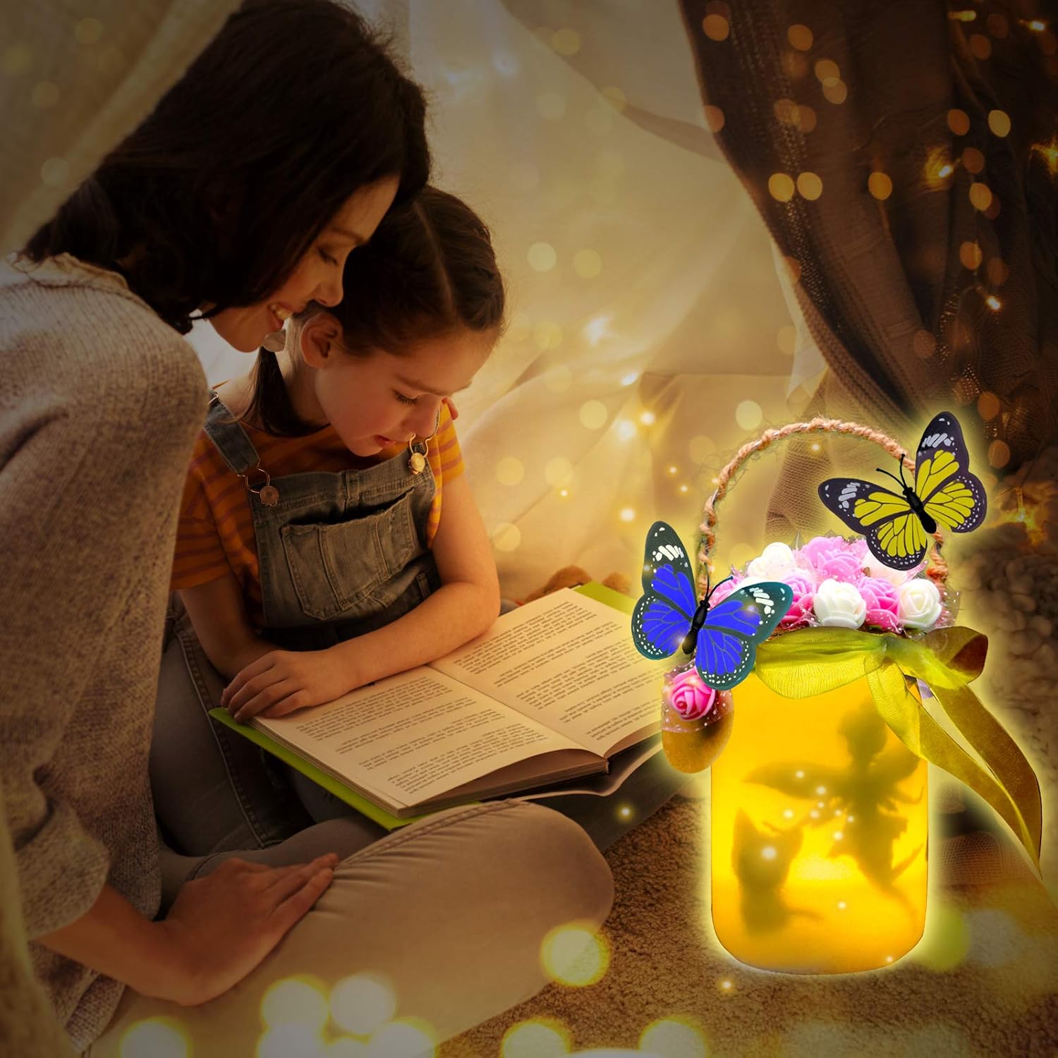Fairy Lantern Craft Kits, Alritz Gift for Girls Ages 4-12 DIY Mason Jar Kit with Remote - 12 Color Night Light for Kids for Indoor Outdoor Garden DIY Deco Art Project : Toys & Games