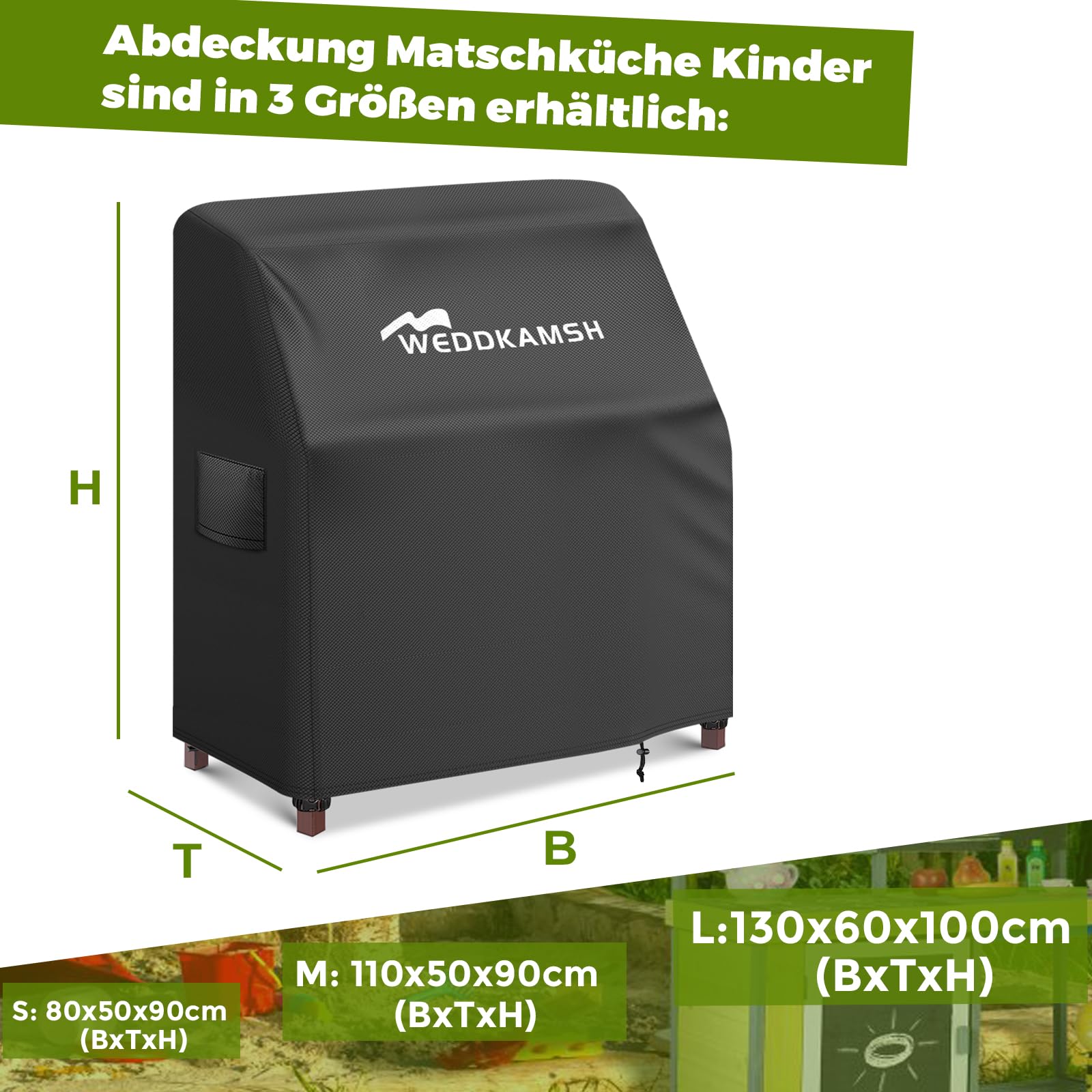 Mud Kitchen Cover Waterproof 80 x 50 x 90 cm - Image 2