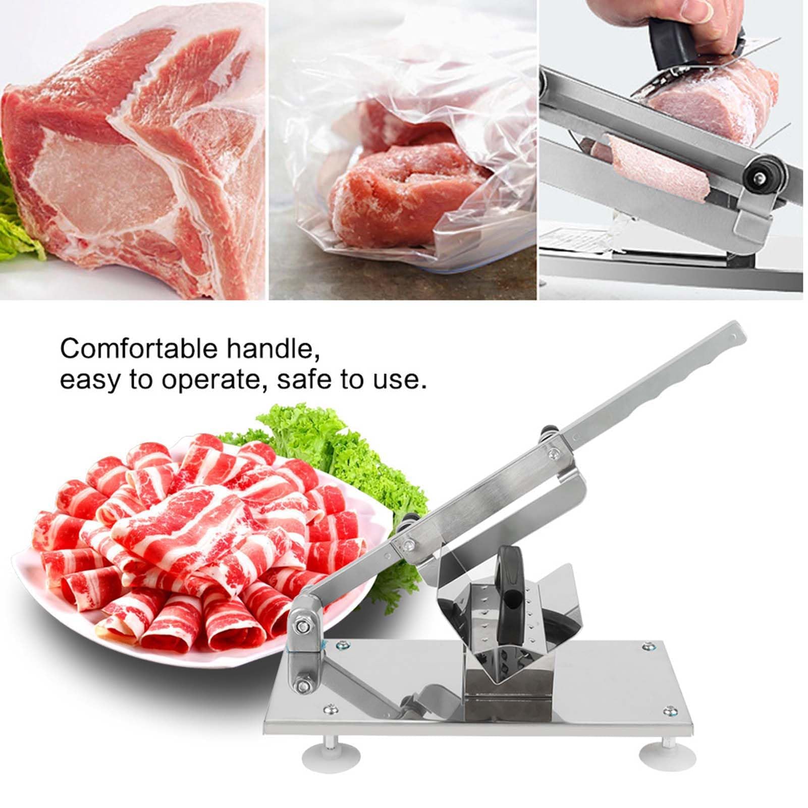 Fleischschneider, Gefrorener Fleischhobel, Einstellbare 0,3-15mm Manueller Hammelfleisch Rindfleischschneider Schweinefleischschneider, Hammel Blatt Roll Cleavers Cutter