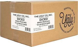 Hello! I’m Ugly Diced and Dried Peaches No Sugar Added, Healthy Sweet Snacks Peach Slices, Upcycled California Produce, Naturally Sweet Fruit Snacks, 10lbs