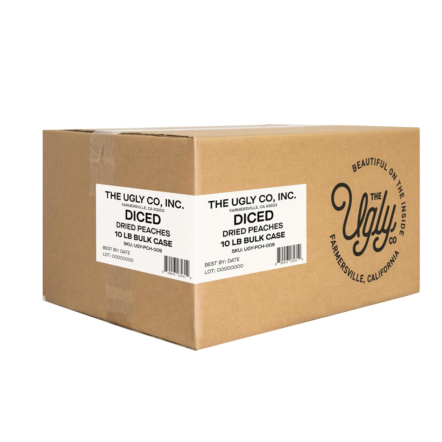 Hello! I’m Ugly Diced and Dried Peaches No Sugar Added, Healthy Sweet Snacks Peach Slices, Upcycled California Produce, Naturally Sweet Fruit Snacks, 10lbs