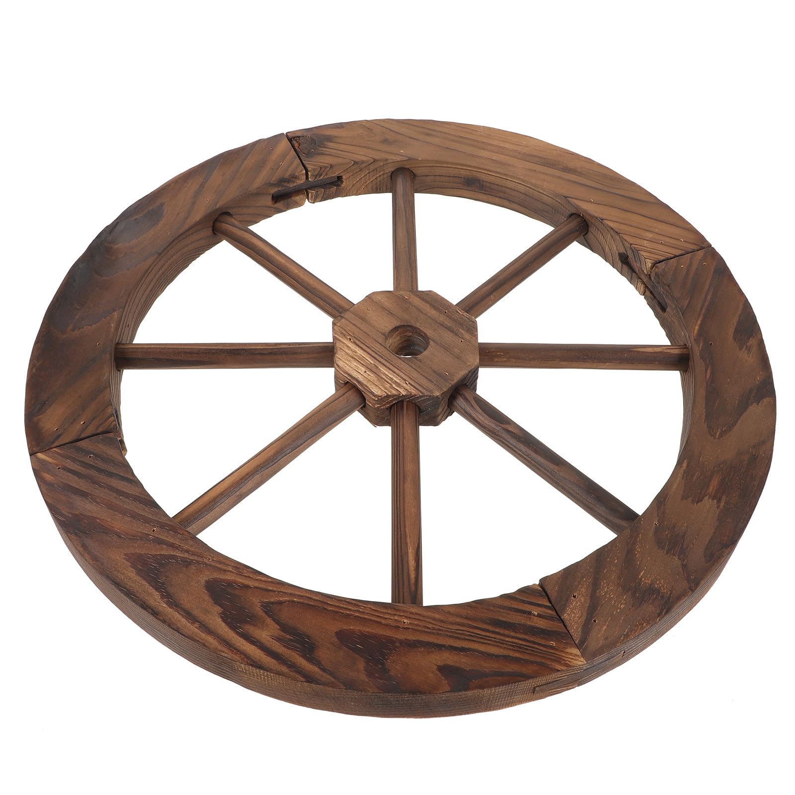 Décoration Murale Roue de Chariot Bois Rustique Vintage pour Maison et Extérieur