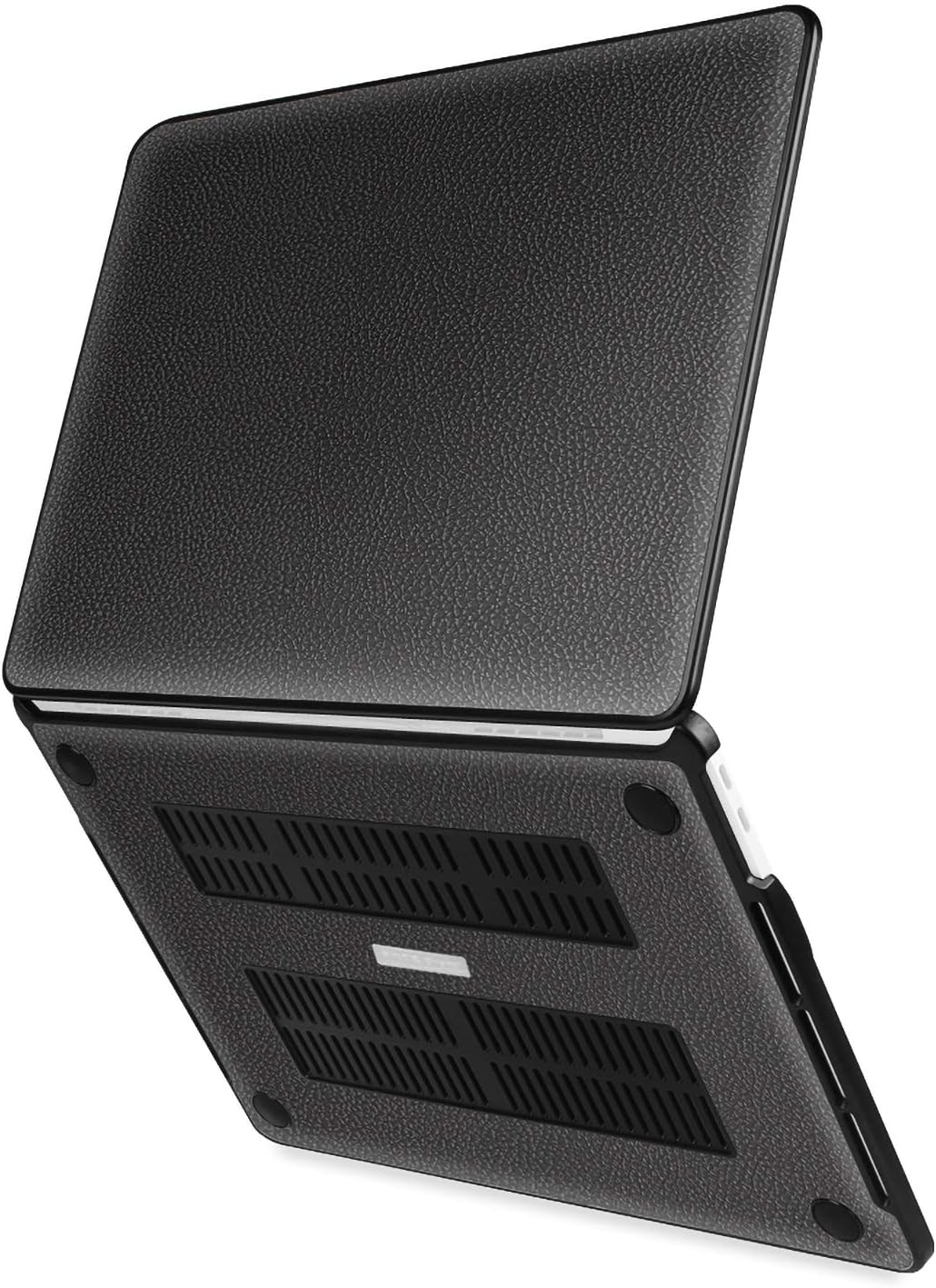 Fintie Protective Case for MacBook Pro 13 (2019 2018 2017 2016 Release) - PU Leather Coated Hard Cover for MacBook Pro 13 Inch A2159 A1989 A1706 A1708 with/Without Touch Bar & Touch ID, Black