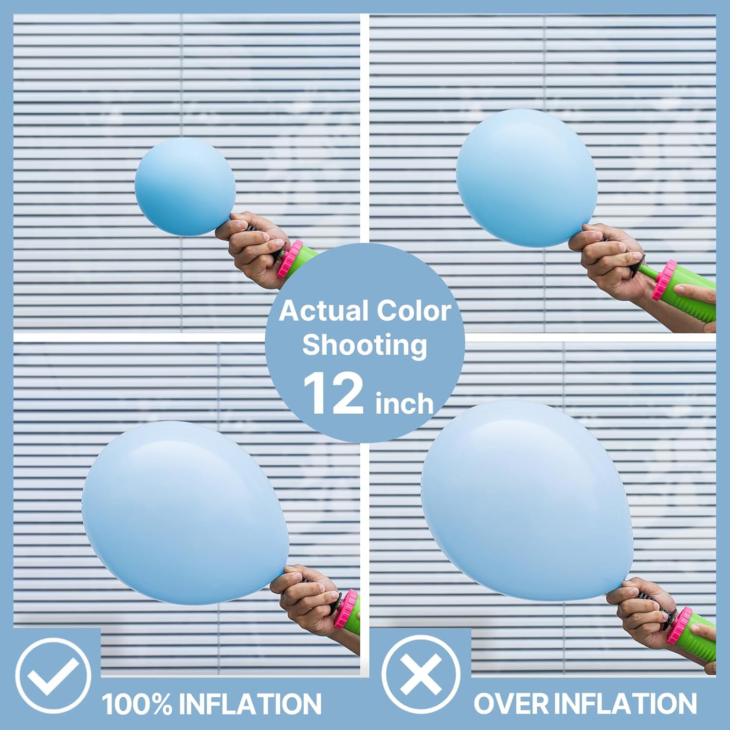 PartyWoo Blue Balloons 100pcs 12 Inch Latex Helium Balloons for Birthday Gender Reveal Wedding Anniversary Baby Shower Graduation Bachelorette Beach Dog Retirement Party Decorations Blue-Y4 - Image 4