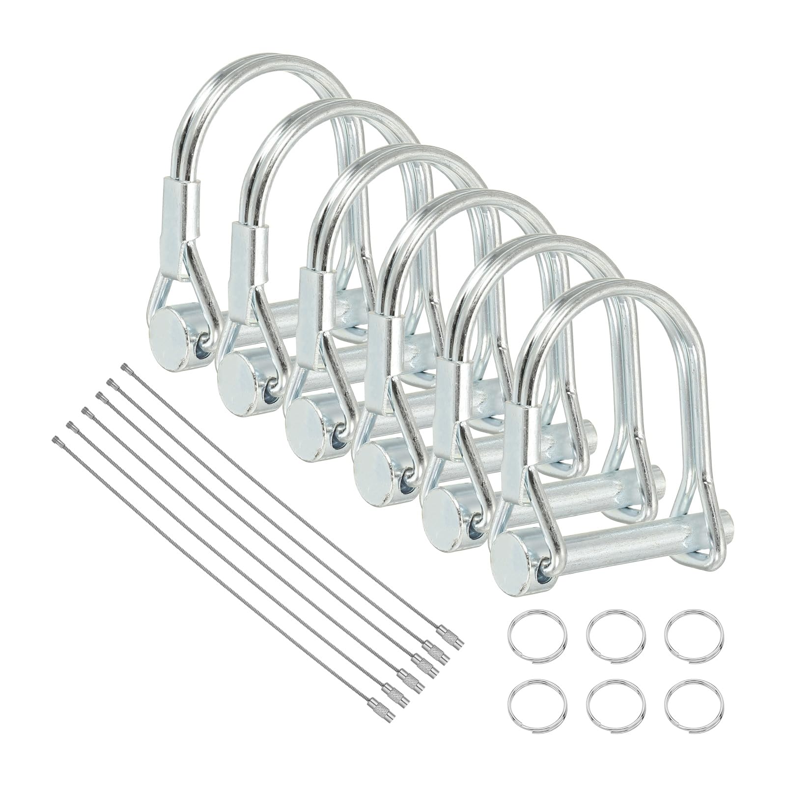 sourcing map Trailer Coupler Pin 3/16"(5mm) x 1-3/8" Locking Pin 6Pcs