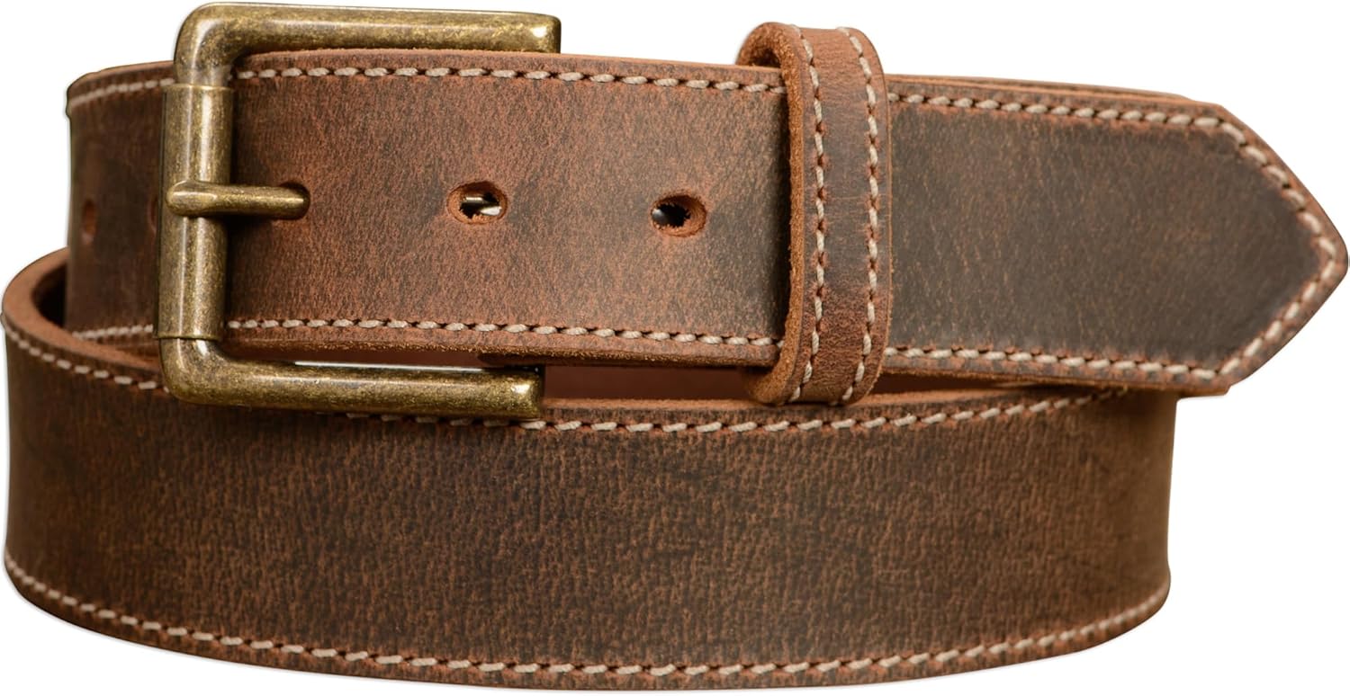 Bullhide Belts Mens USA Made Leather Belt for Casual 1.50" Wide,