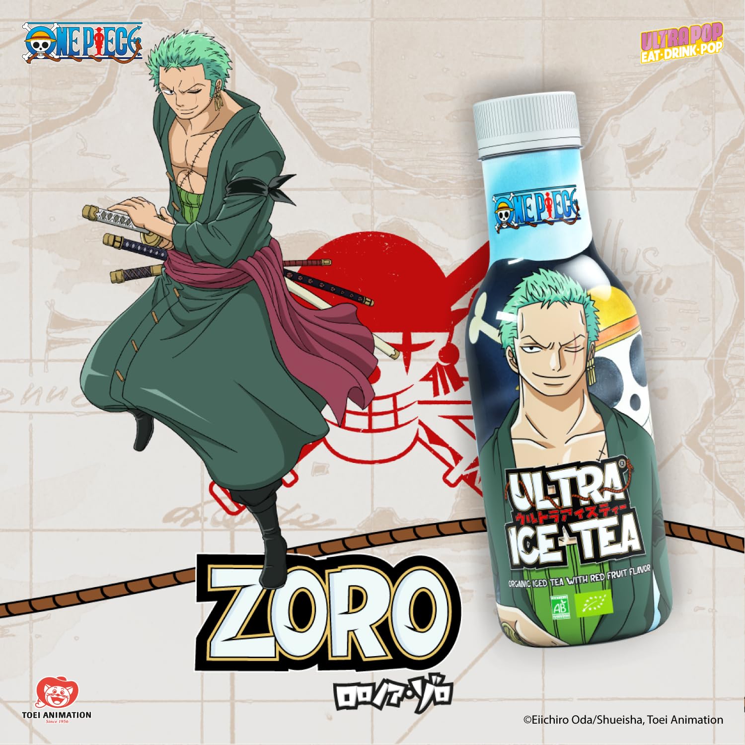 Té helado ecológico, One Piece Zoro - 500 ml