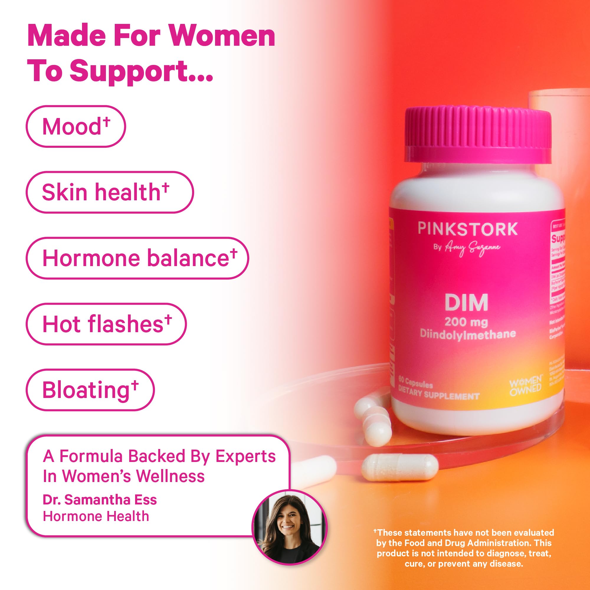 Pink Stork DIM Supplement for Women, 60 Capsules — Amazon image 3