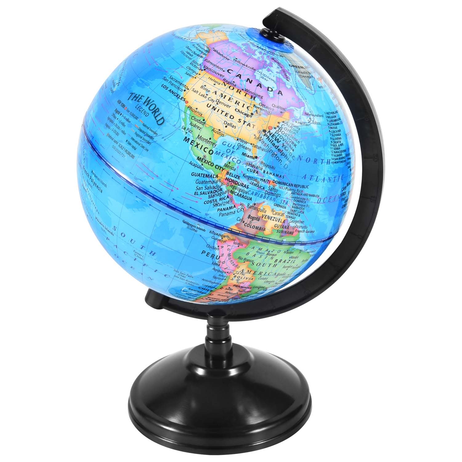 KISEER Rotating World Globe 6 Inch Spinning Earth Globe with Stand for Kids Learning Geography Classroom Education or Office Home Decorations