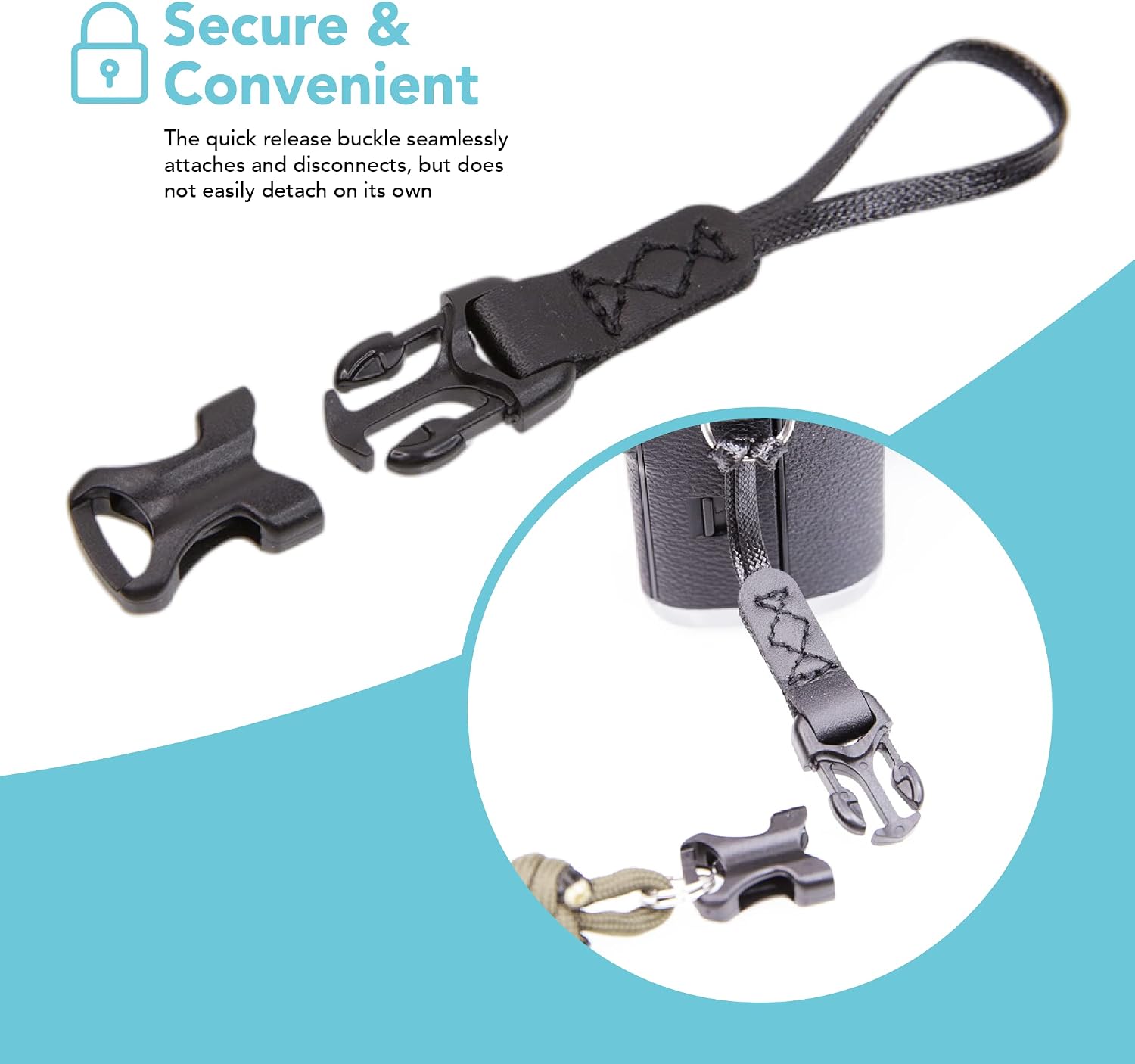 Foto&Tech 2-Piece Quick Release QD Loop Connector to Neck Strap for Compact, Point-and-Shoot Cameras image 2