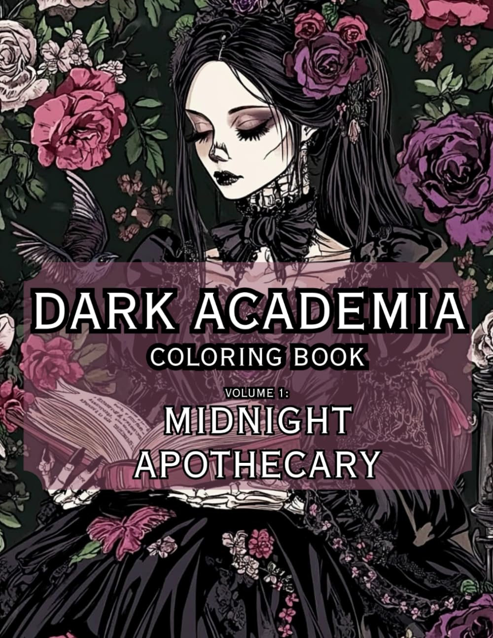 Dark Academia Coloring Book: Midnight Apothecary