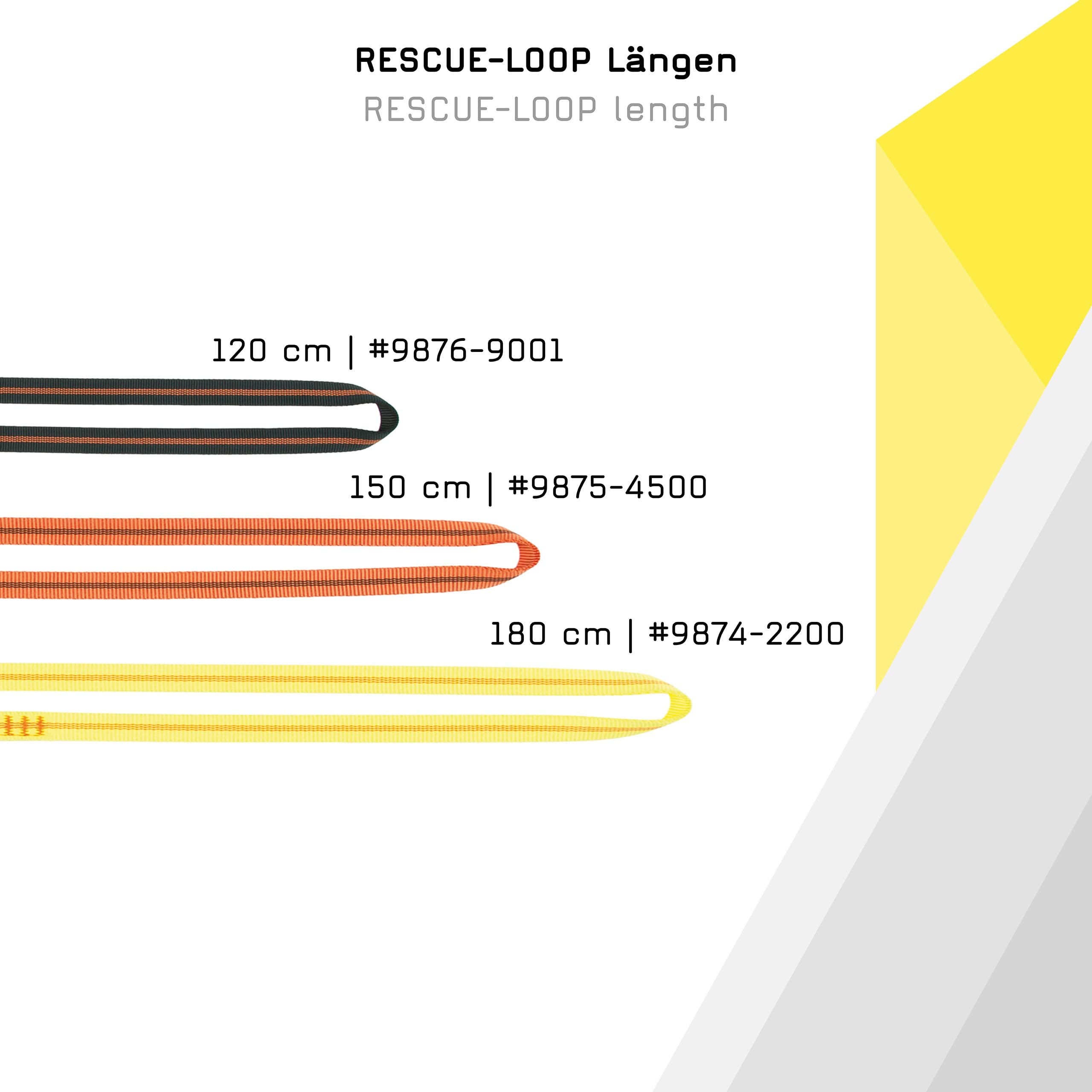 TEE-UU RESCUE-LOOP - Cinturón de rescate para bomberos, servicio de emergencia, 3 tamaños