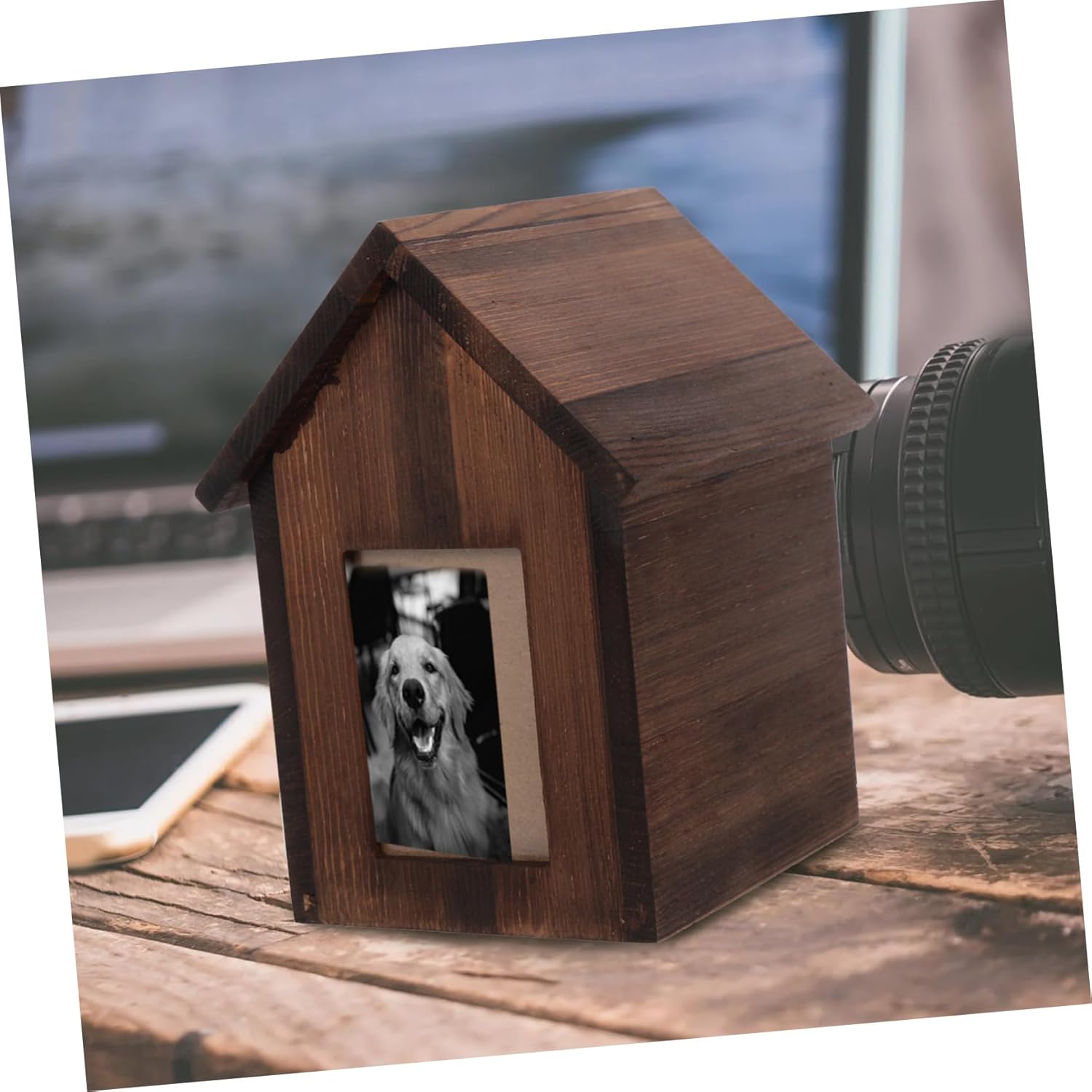 Happyyami Animals Cinerary Storage Box Solid Pet Urn for Ashes Portable Dog Memorial Keepsake Lightweight Design Smooth Finish for Cats and Dogs