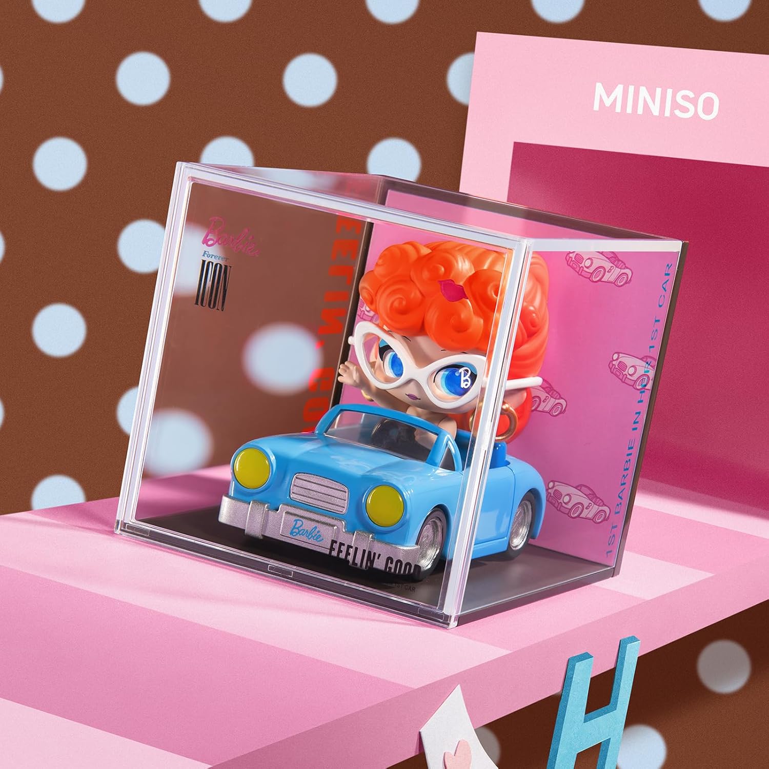MINISO Barbie Pink Power Series Blind Box Figurines, Barbie Mystery Collectible Figures Display Decorations, Random Style Collectible Figurine, Single Box