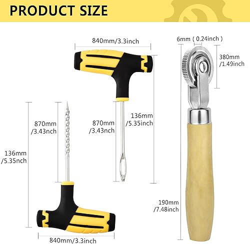 Miniatura 2 de 7 piezas de herramientas de reparación de neumáticos, ruedas de pulido de neumáticos, rueda de pulido de acero de tungsteno de 1.654 in, rodillos de