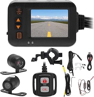 Motorcycle Dash Cam, Full Waterproof 1080P 720P Video Playback Motorcycle Video Driving Recorder Intelligent Parking Prote...