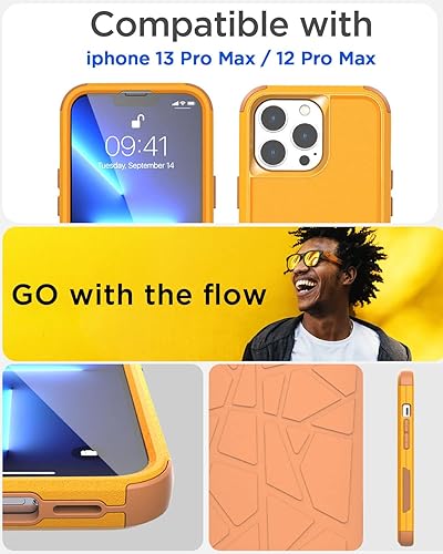 Miniatura 2 de AICase Funda resistente para iPhone 13 Pro Max12 Pro Max, resistente de 3 capas de protección de grado militar, a prueba de golpes y caídas para