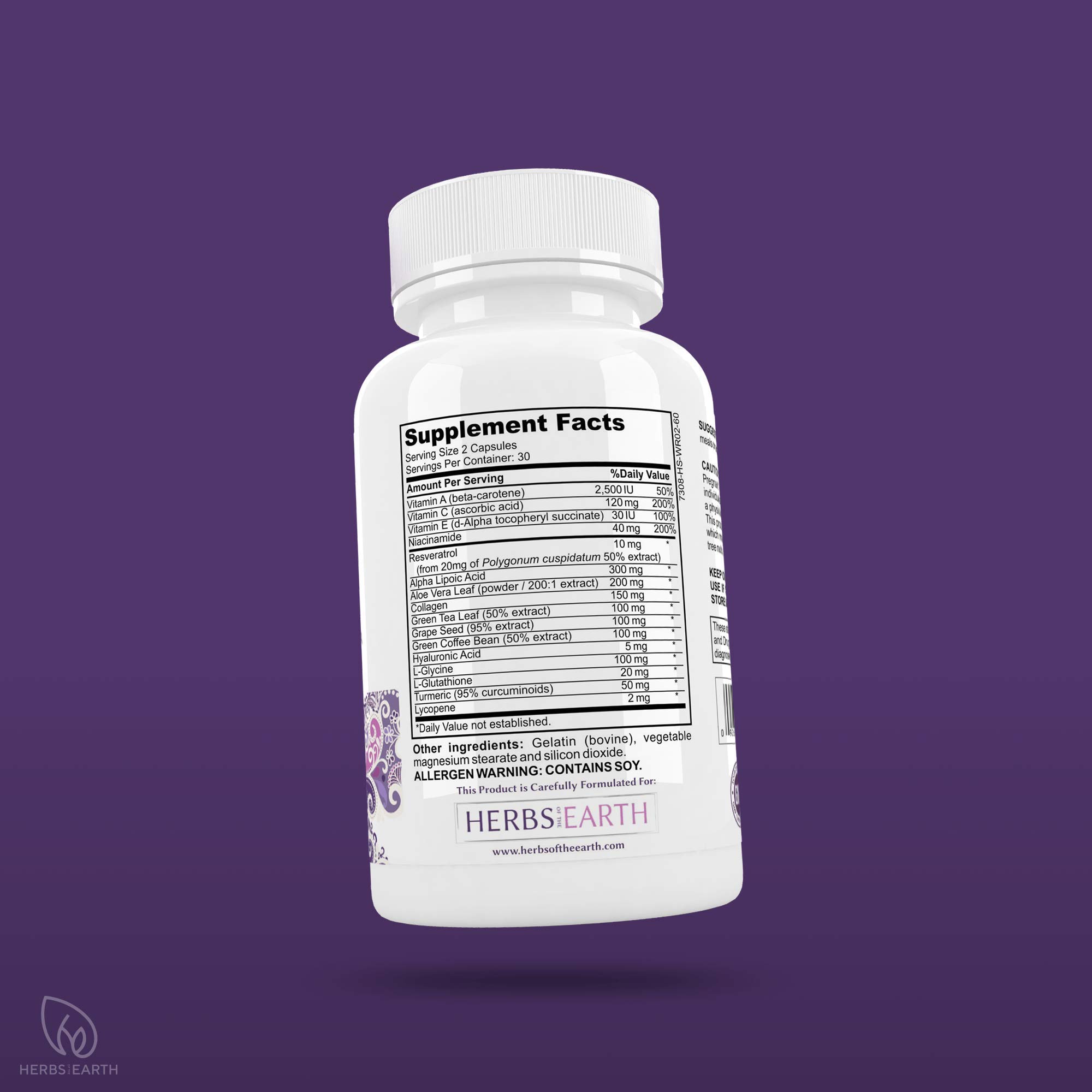 Reveal Glutathione Collagen Age Defy Whitening Glowing Skin, Hyaluronic  Acid ALA Aloe Vera Resveratrol L Glycine