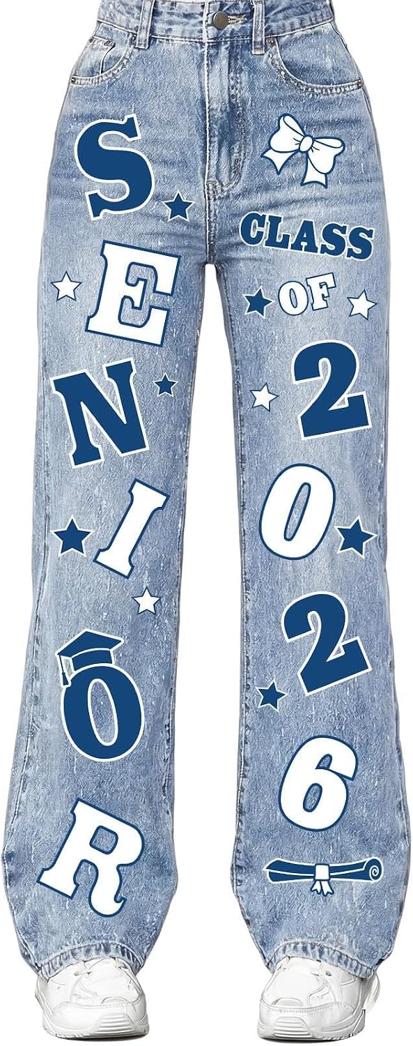 Gersoniel Class of 2026 Senior Iron on Transfers for Jeans Graduation Heat Transfer Stickers 2026 Senior Gift Decorations Iron on Patches for Backpack Jacket T-Shirt DIY Crafts(Blue)